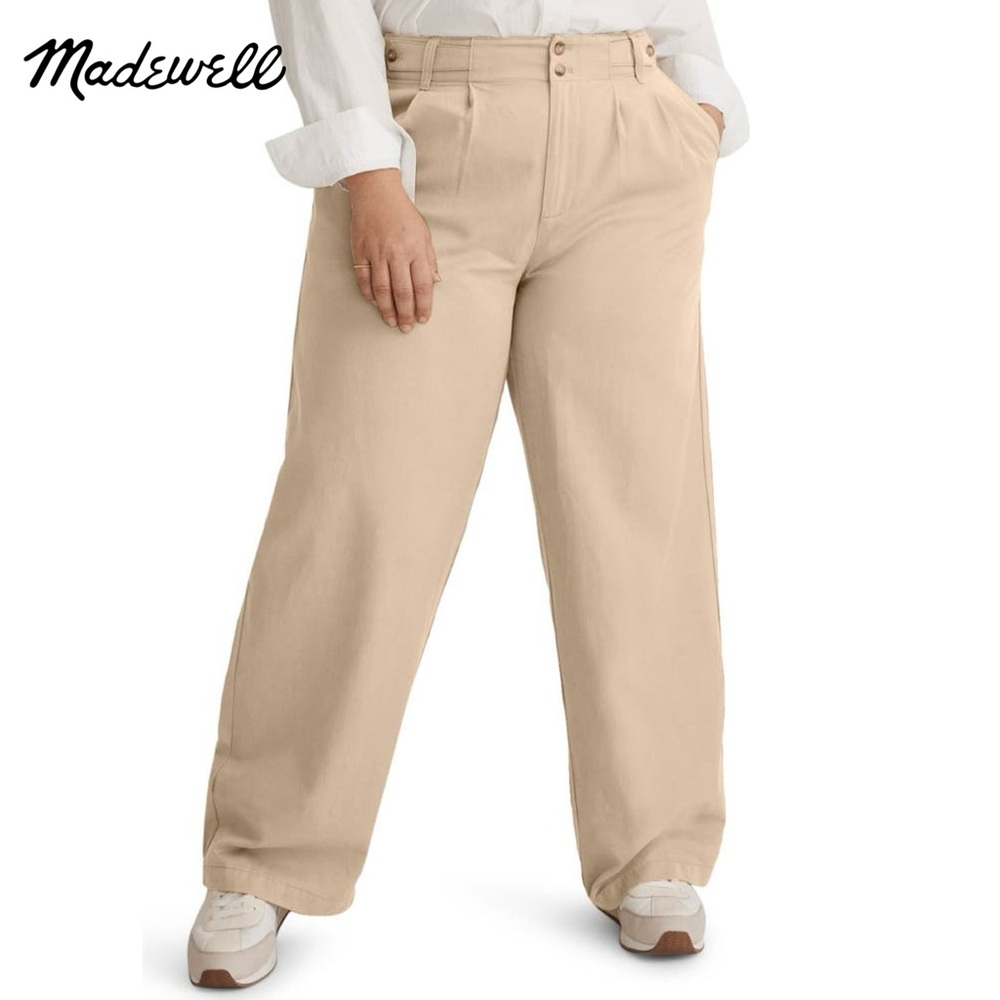 Madewell Women’s The Harlow Wide Leg Pants Color: Harvest Moon Size: 16